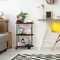Black 3-Tier Rolling Side Table, Slim Narrow End Table with Wheels for Small Spaces